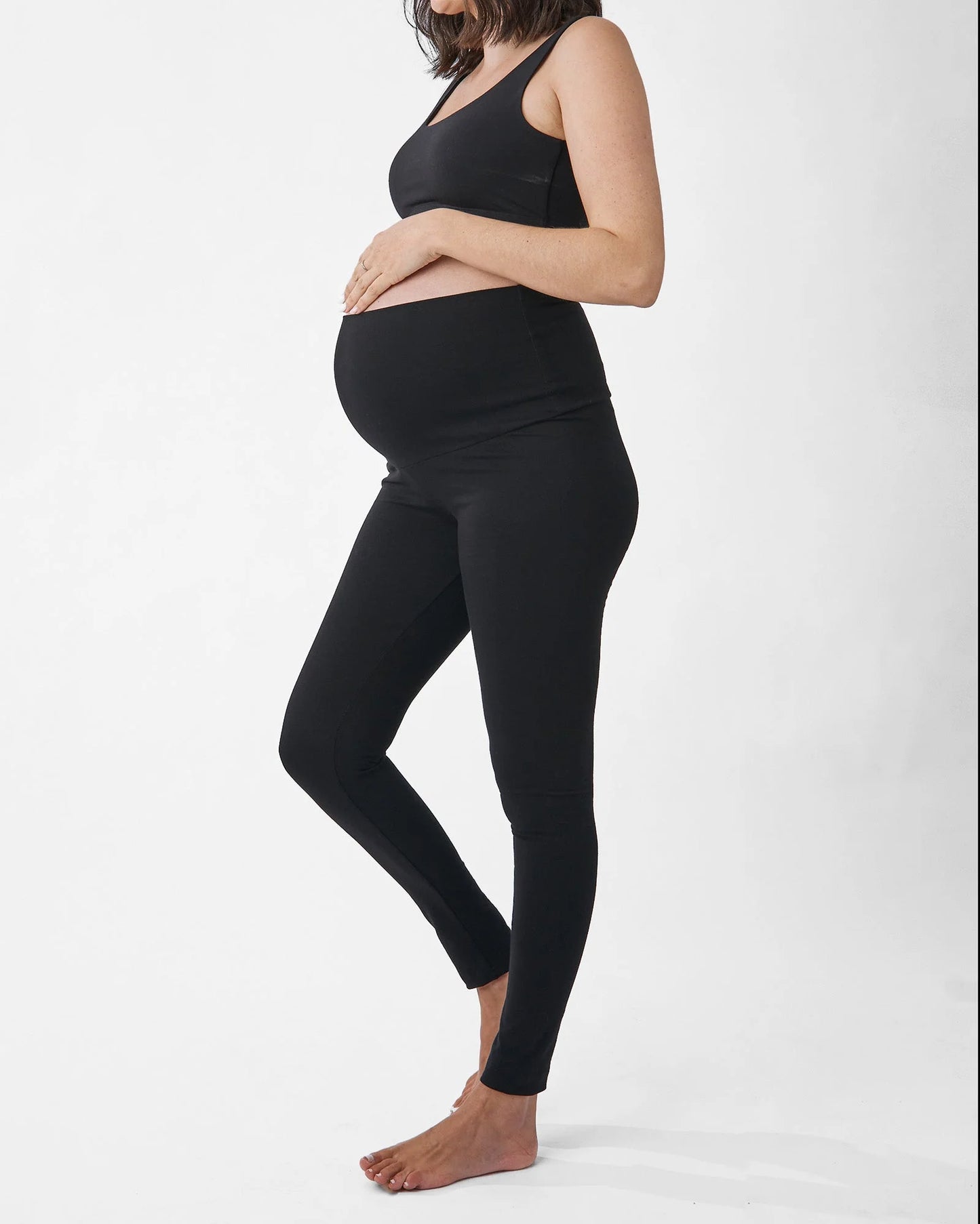 Angel Maternity Basic Black Legging