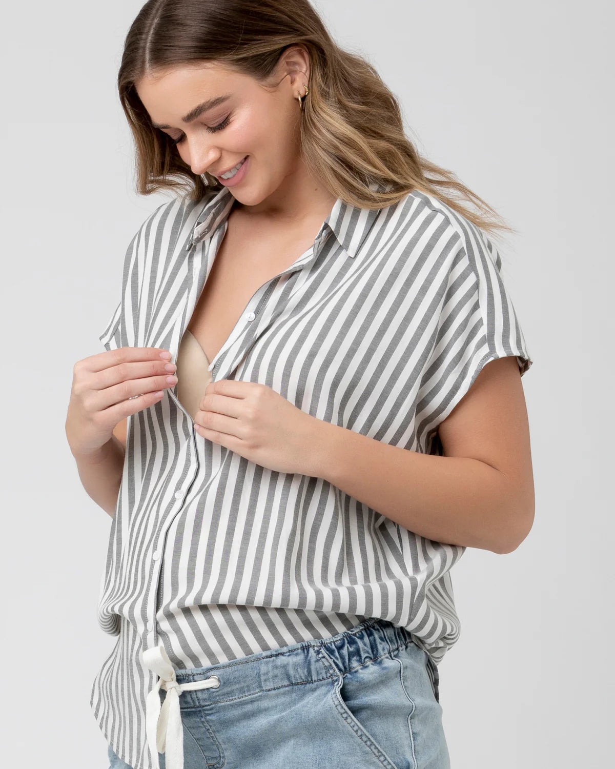 Ripe Ada Relaxed Shirt in Black/White