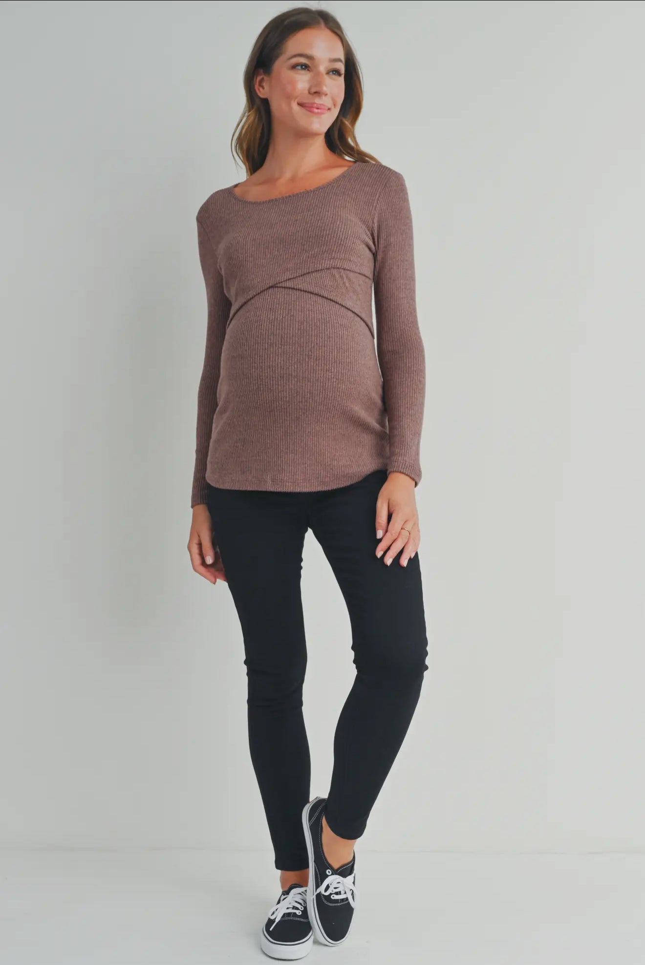 Hello Miz Double Layer LS Maternity & Nursing Top