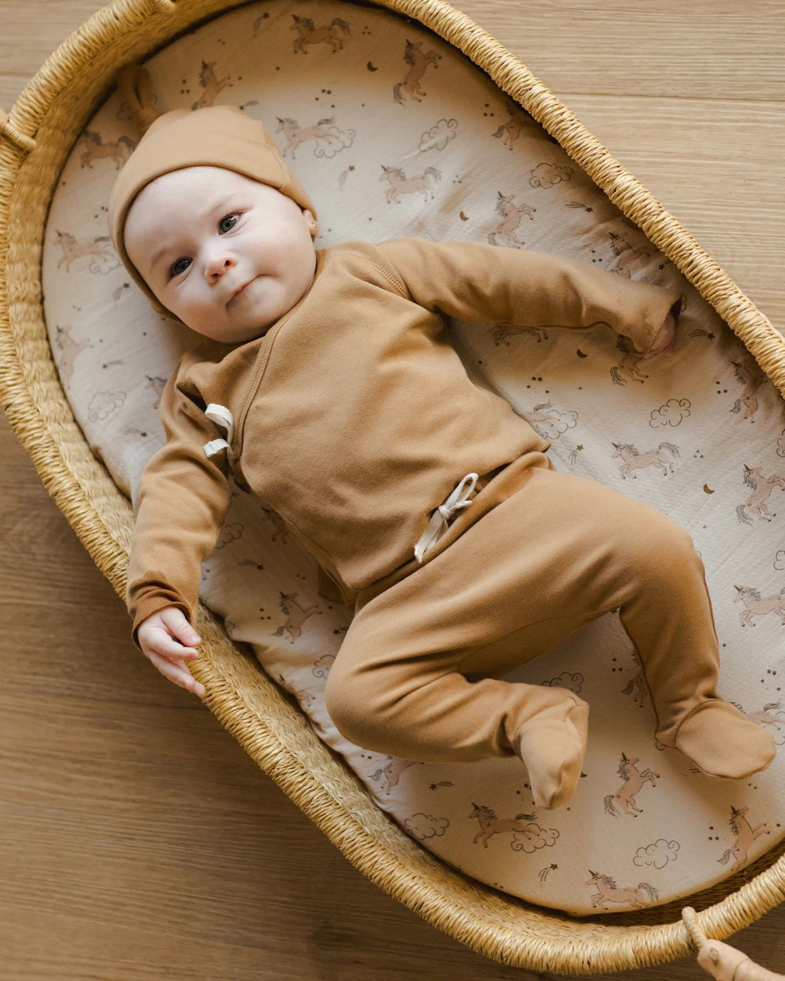 QM Wrap Top + Footed Pant Set