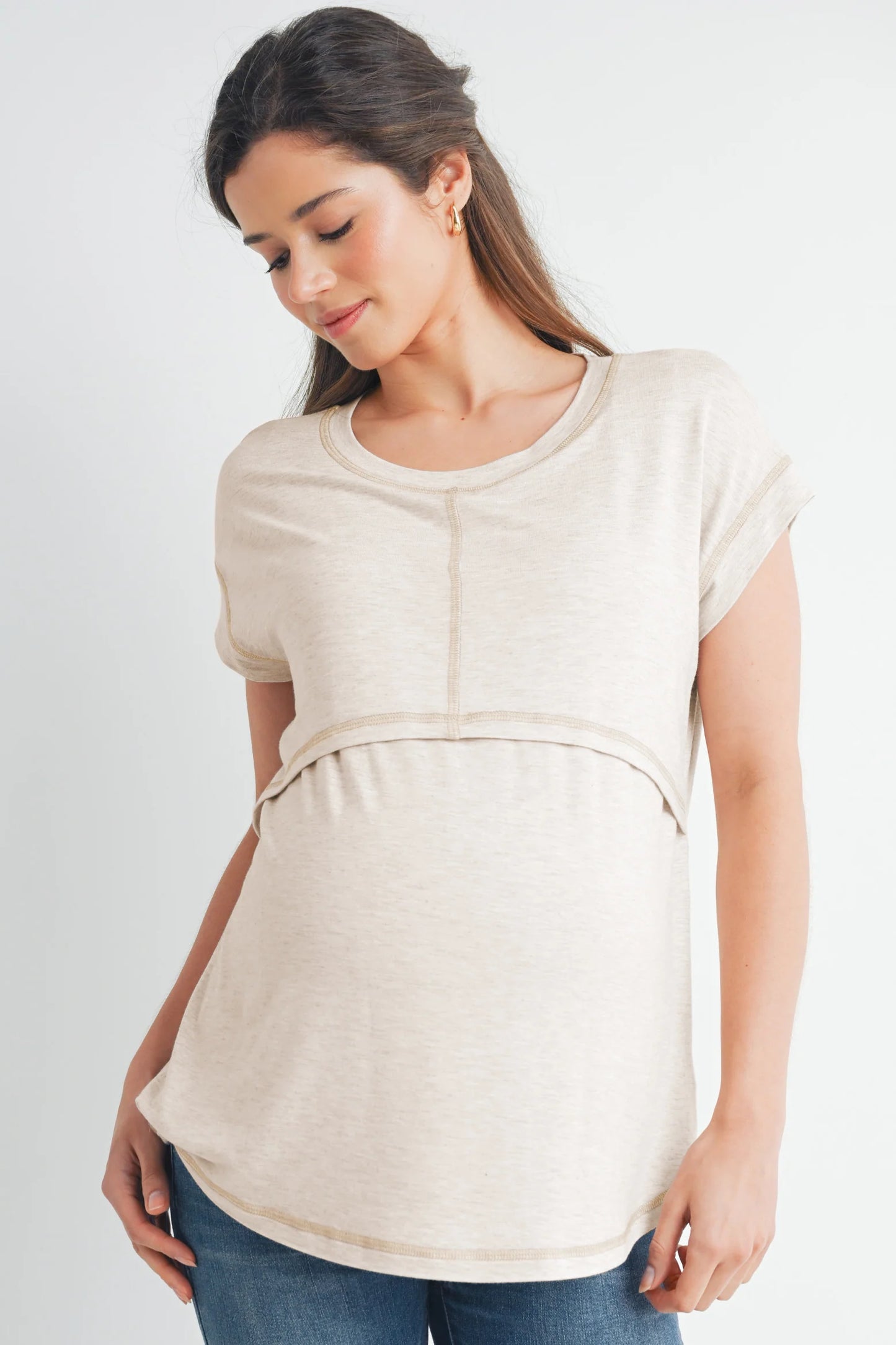 Hello Miz Double Layer SS Maternity/Nursing Top