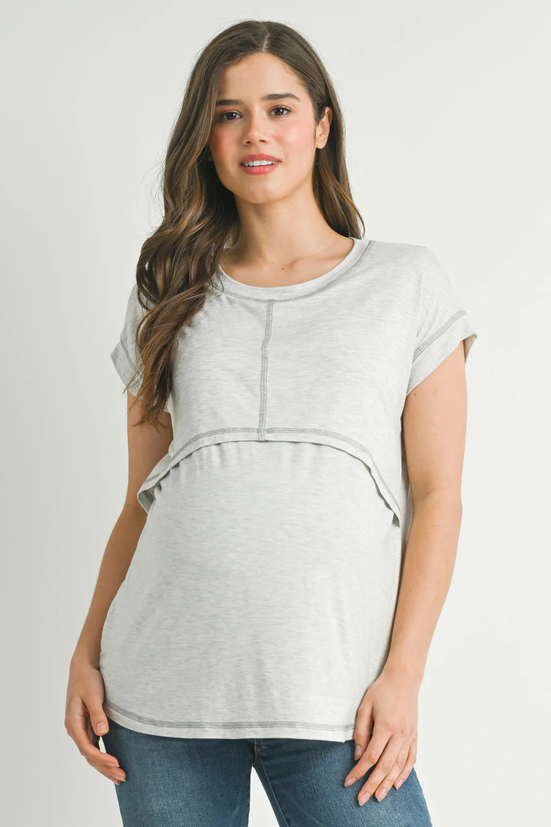 Hello Miz Double Layer SS Maternity/Nursing Top