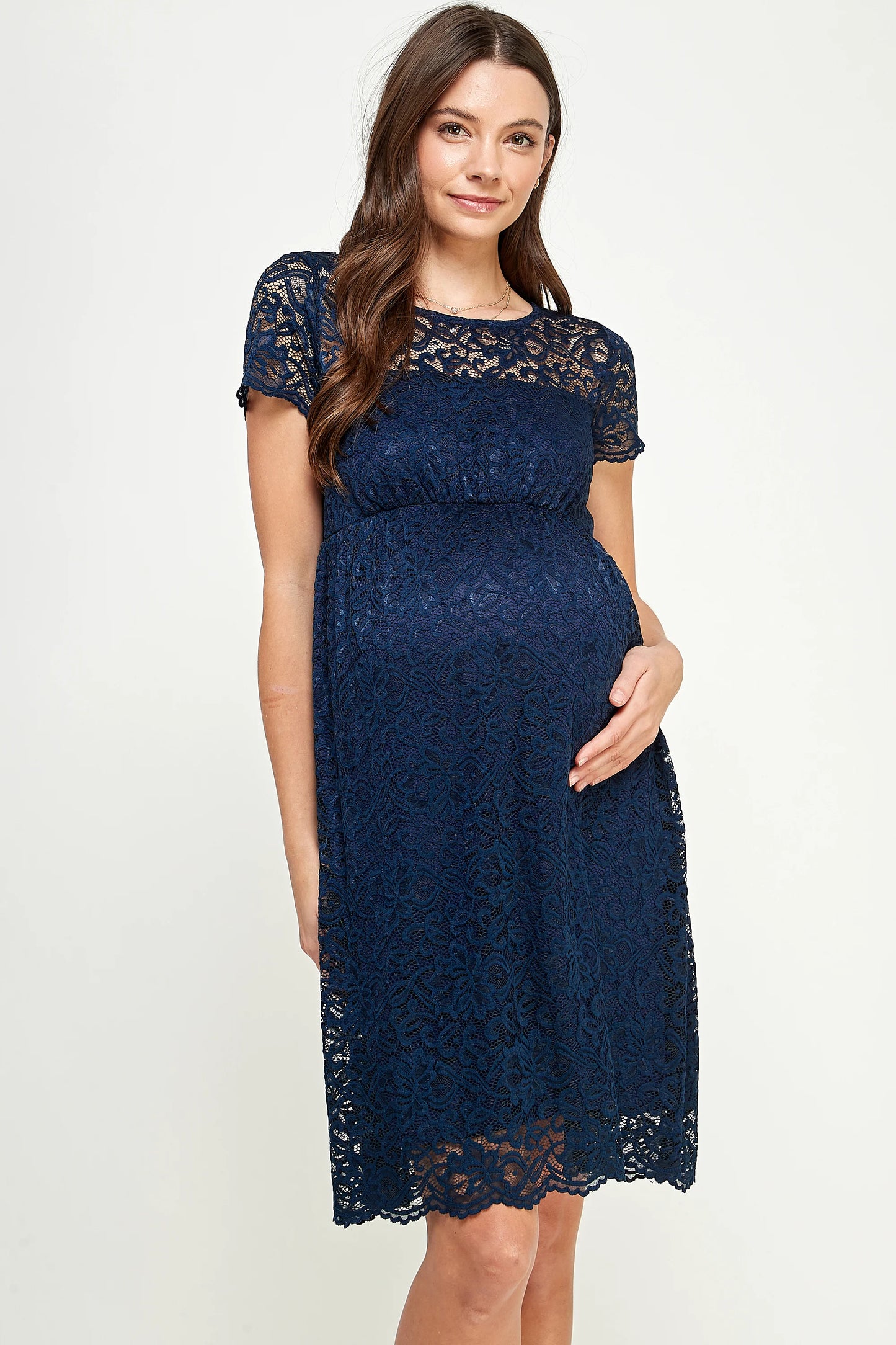 Hello Miz Elegant Lace Maternity Dress