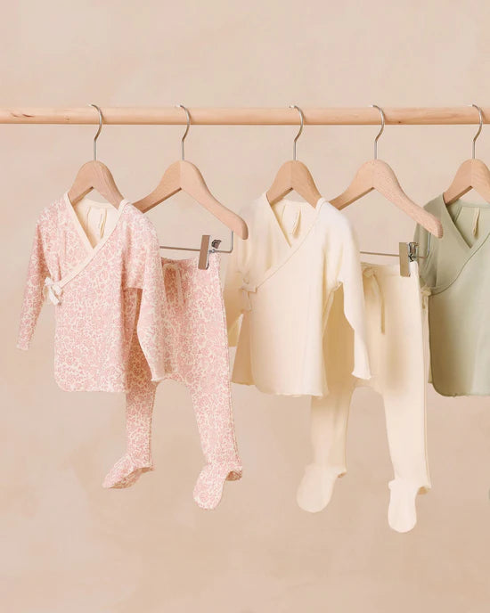 QM Wrap Top + Footed Pant Set