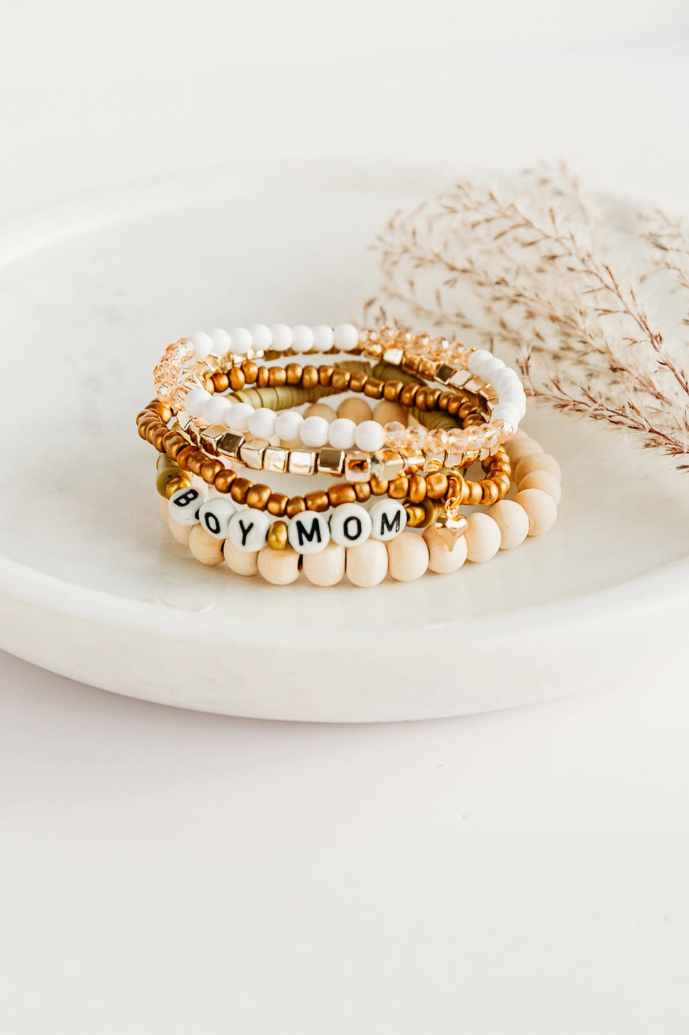 Bohemian Bracelets - Beaded Bracelet Stack - Boy Mom