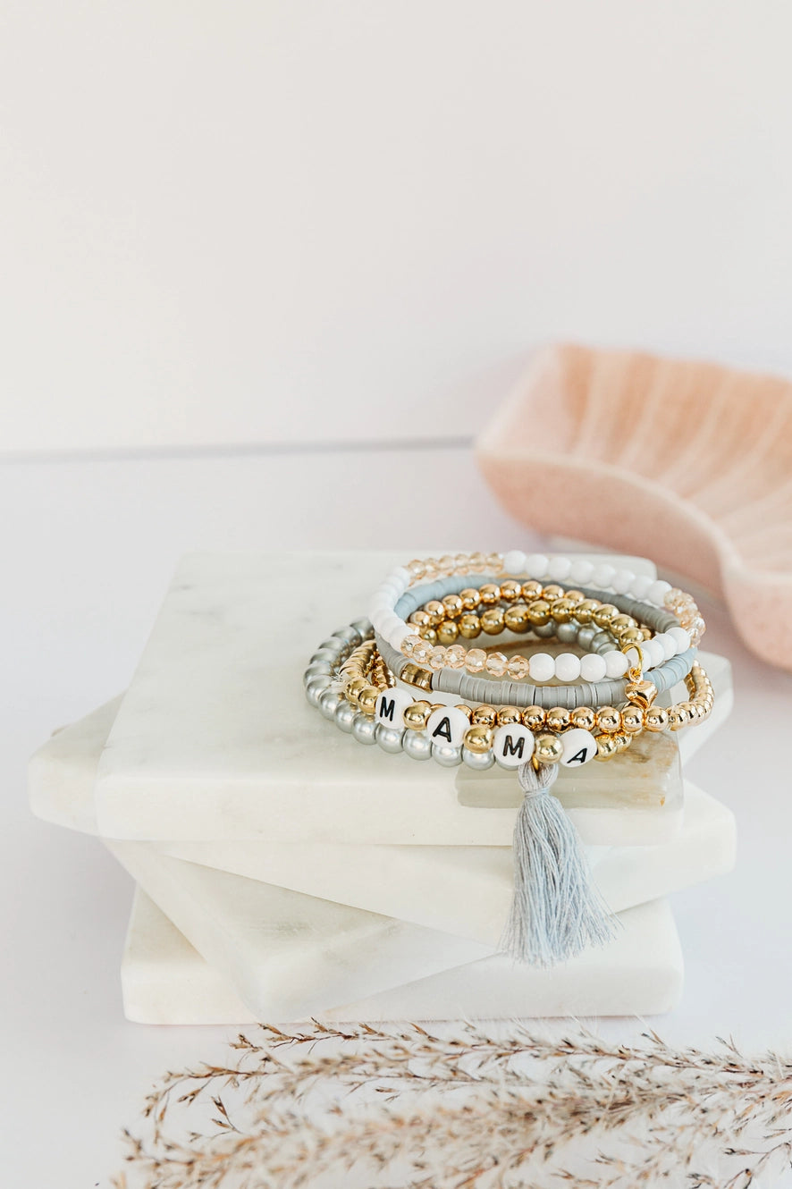 Bohemian Bracelets - Beaded Bracelet Stack - Mama