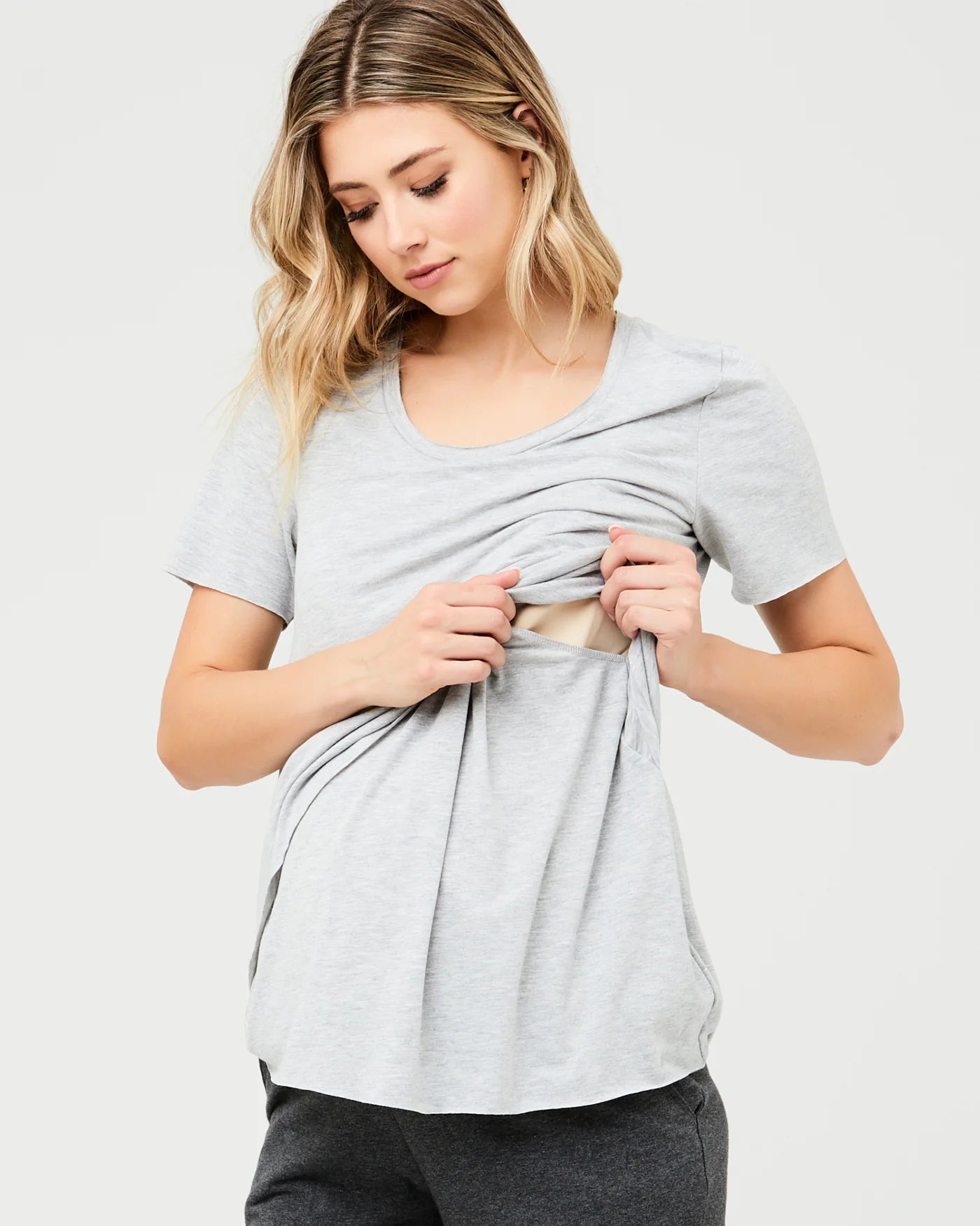 Ripe Raw Edge SS Nursing Top