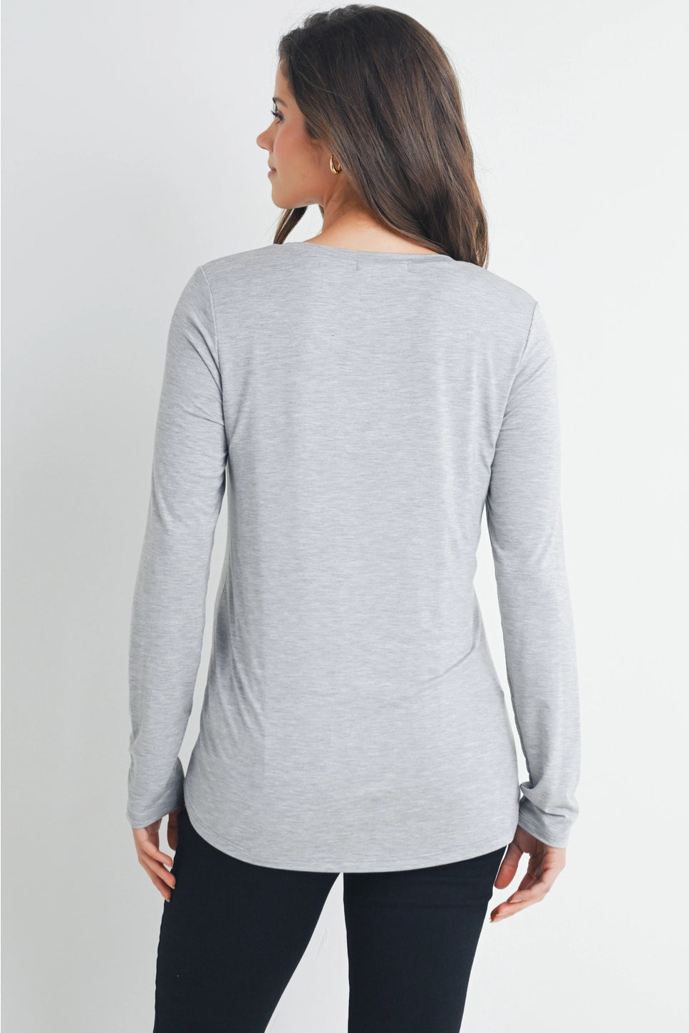 Hello Miz Scoop Neck LS Nursing Top