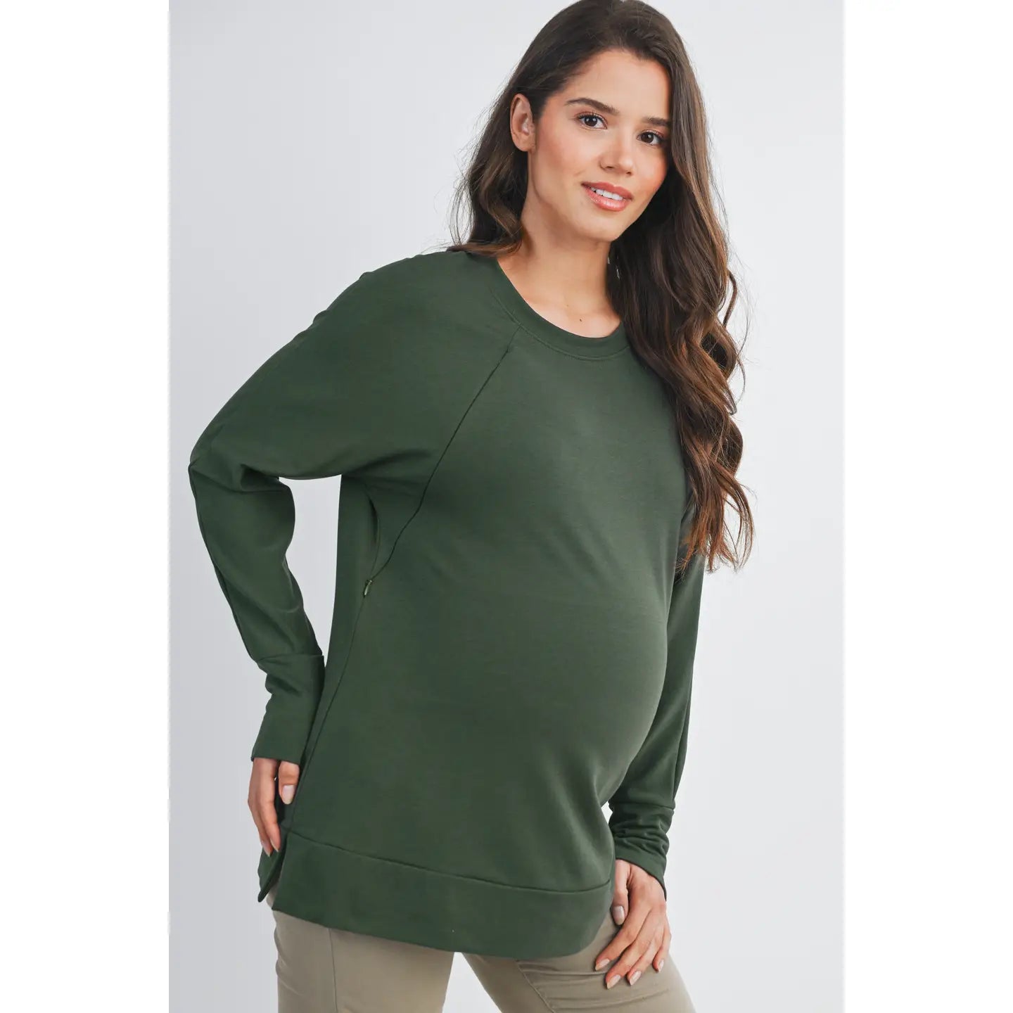 Hello Miz Side Zip LS Pullover