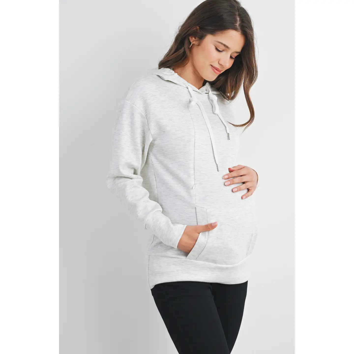 Hello Miz LS Maternity & Nursing Front Zipper Hoodie