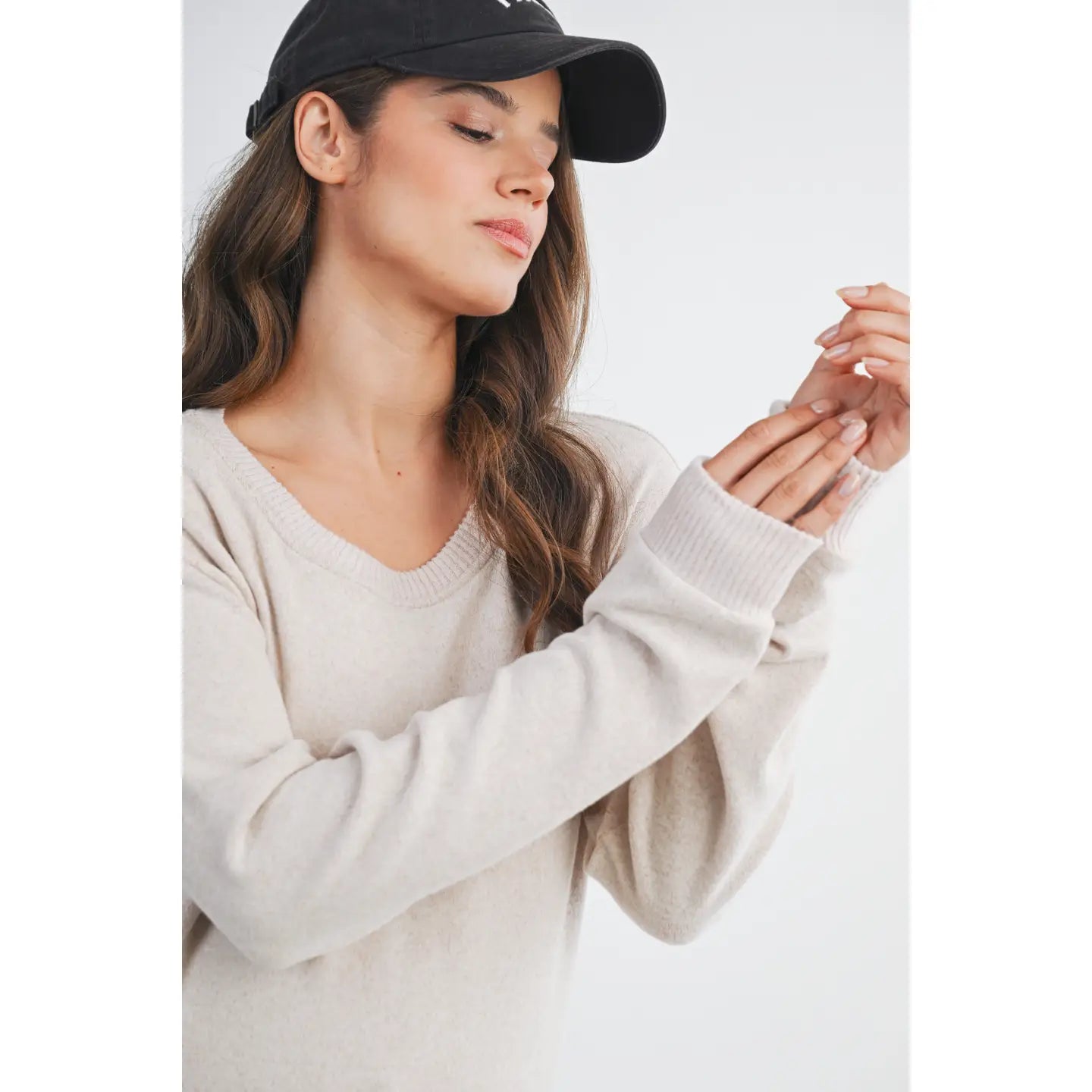 Hello Miz V Neck Double Layer Maternity & Nursing Pullover Top