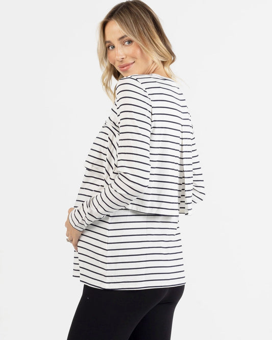 Angel Maternity Leonie Nursing stripe top