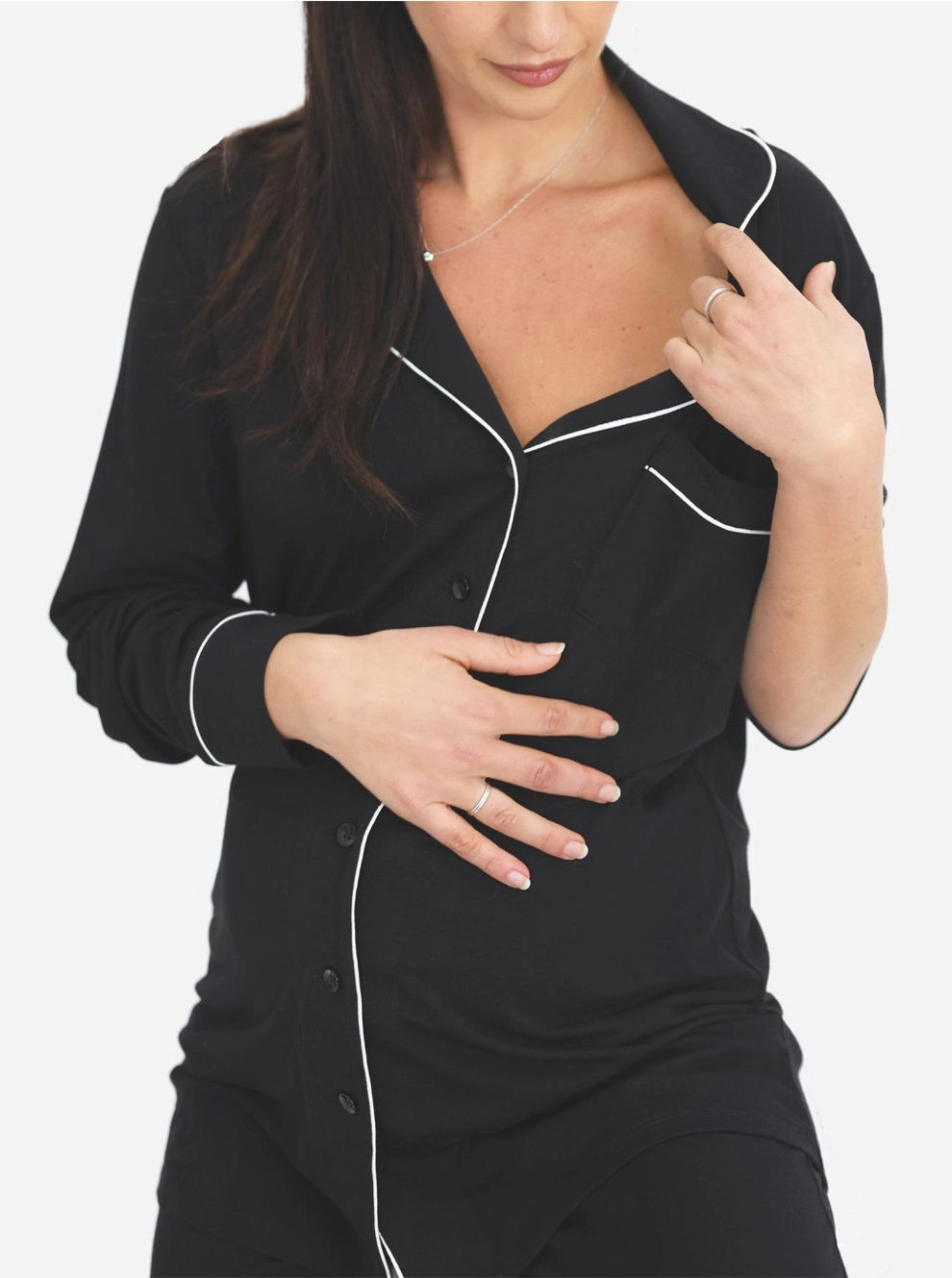 Angel Maternity Maternity & Nursing PJs in Black