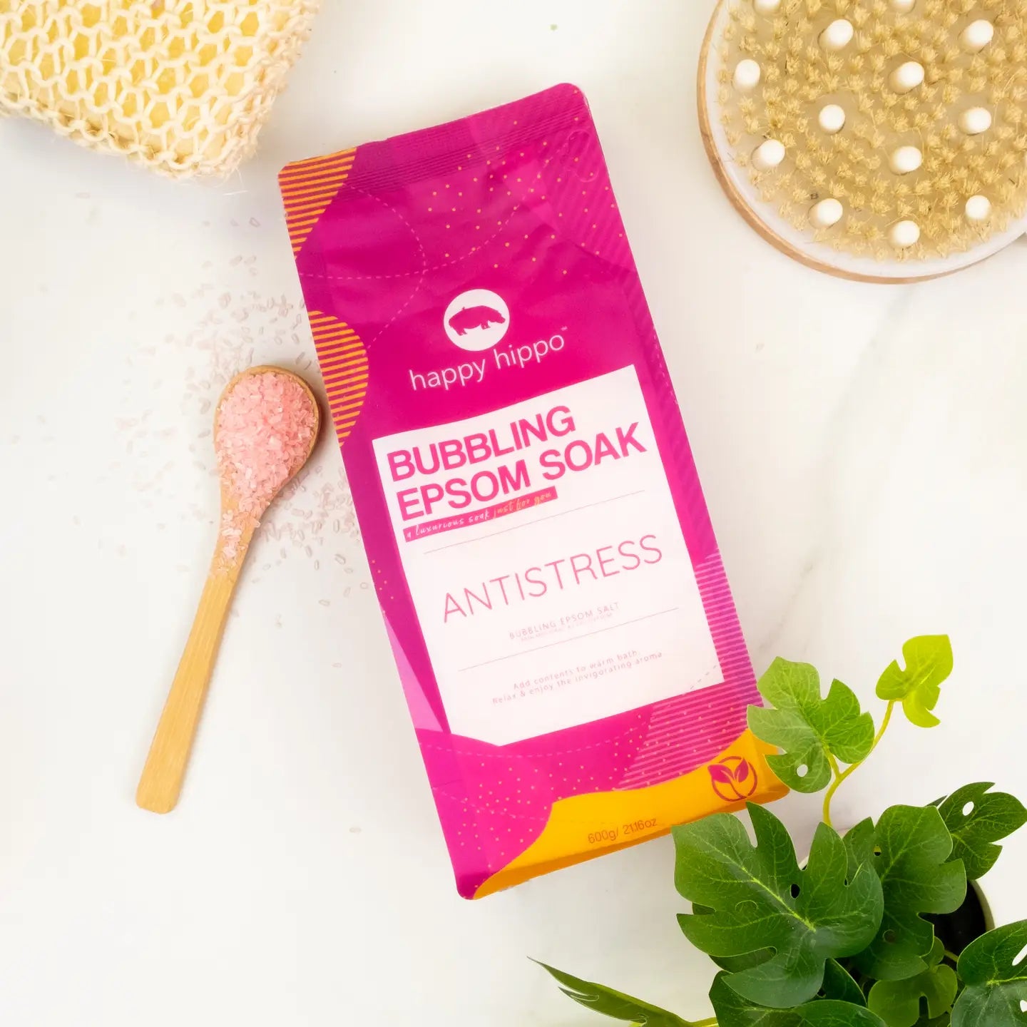 Happy Hippo Bath Anti-Stress Bubbling Epsom Soak