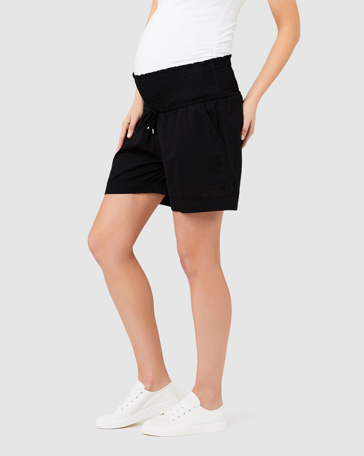 Ripe Philly Cotton Shorts in Black