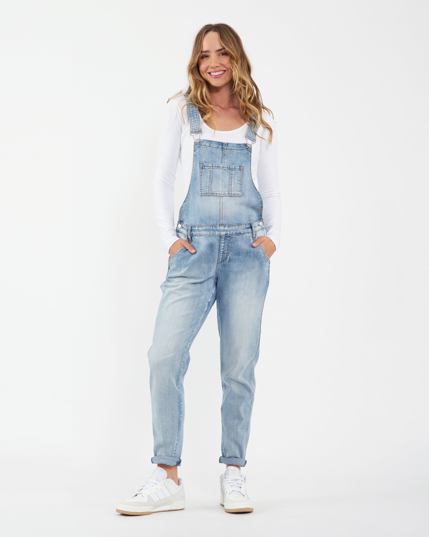 Ripe Denim Overalls in Pale Blue