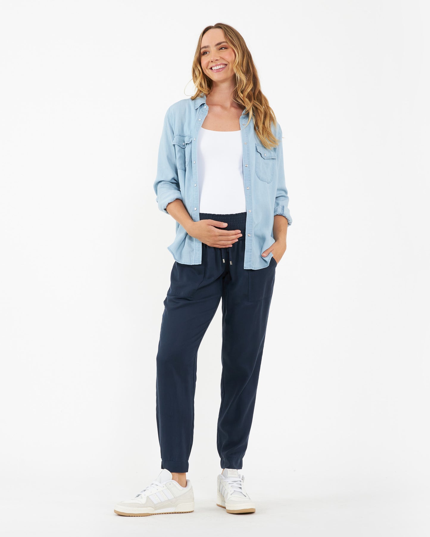 Ripe Tencel Off Duty Pant in Navy