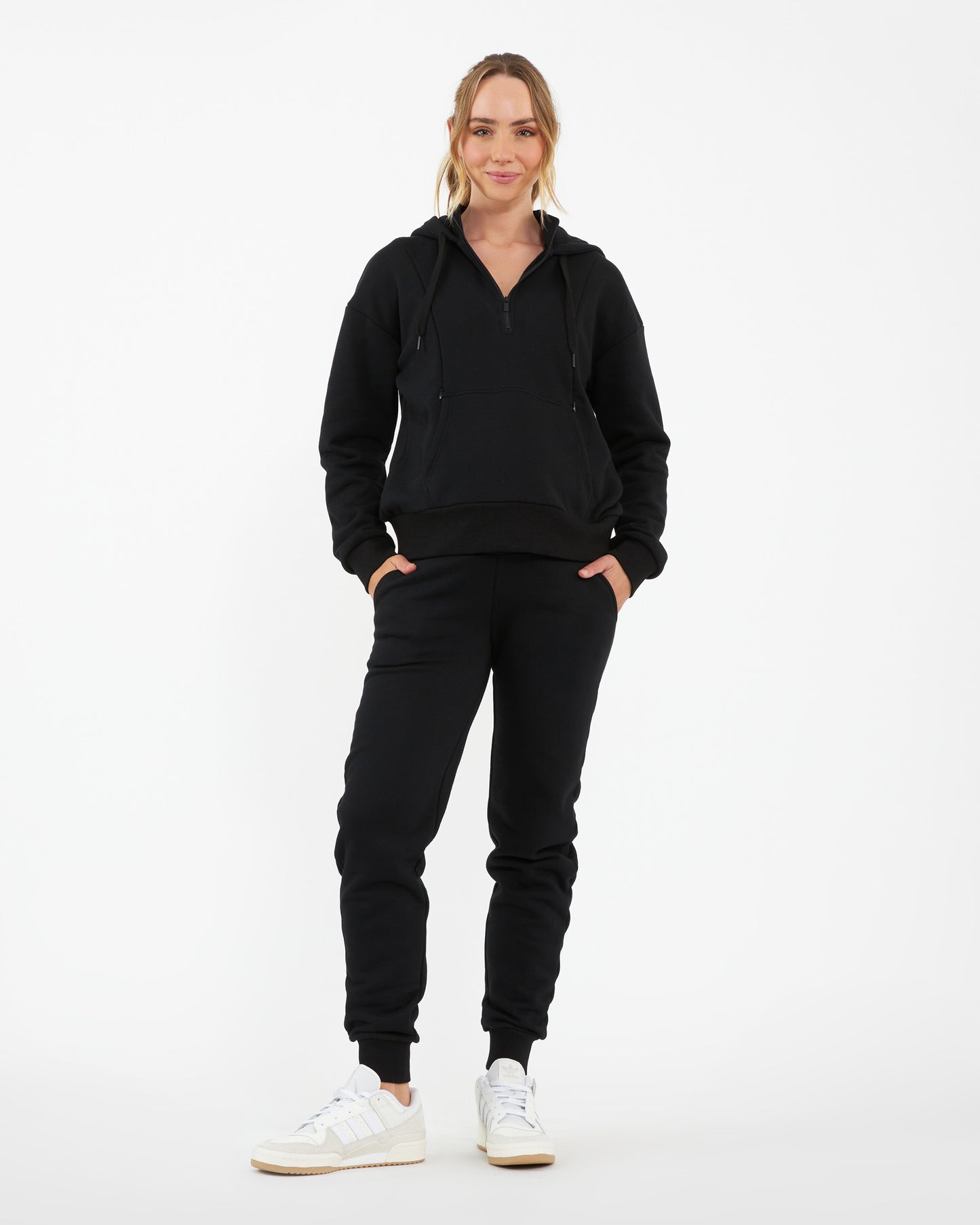 Ripe Taylor Over Tummy Joggers in Black