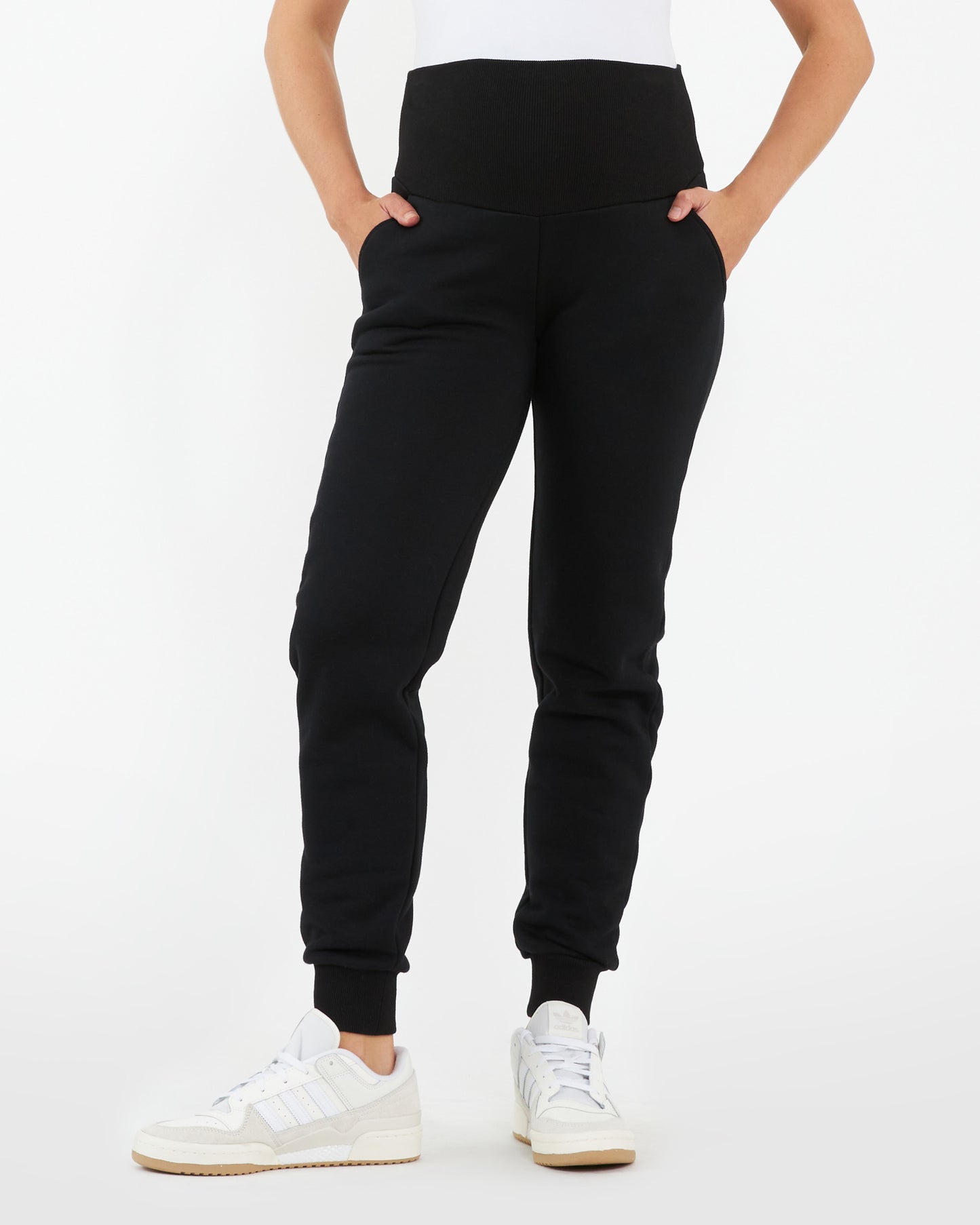Ripe Taylor Over Tummy Joggers in Black
