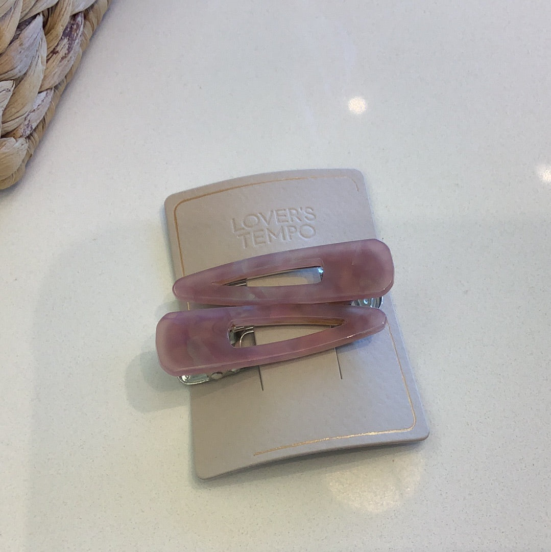 Lovers Tempo Piper Hair Clip 2 Pack - Pink