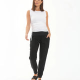 Tencel Off Duty Pant in Black