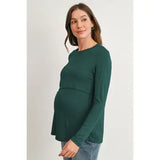 Maternity & Nursing Lift-Up LS Top