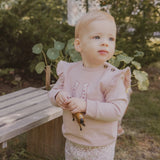 Sweatshirt & Leggings LS Horseprint Pink