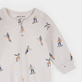 Footed Sleeper Knit Slope Stars