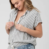 Ada Relaxed Shirt in Black/White