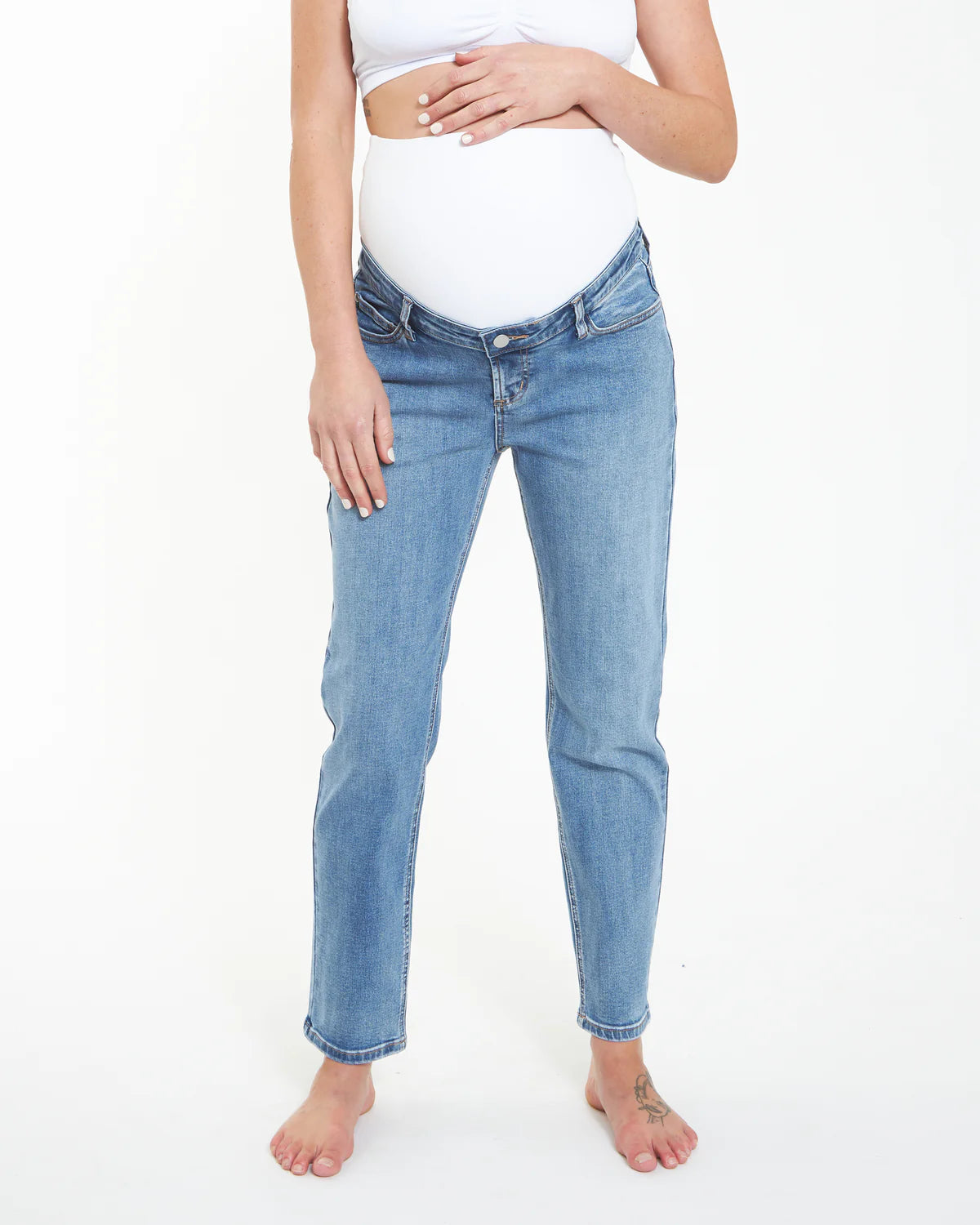 Ripe Hunter Over Bump Jean in Vintage Wash