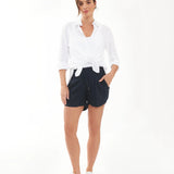Indi Shirred Linen Shorts