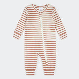 Footed Sleeper Tan Stripe