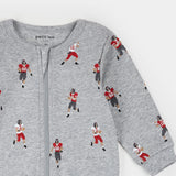 Footed Sleeper Knit Football