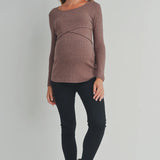 Double Layer LS Maternity & Nursing Top