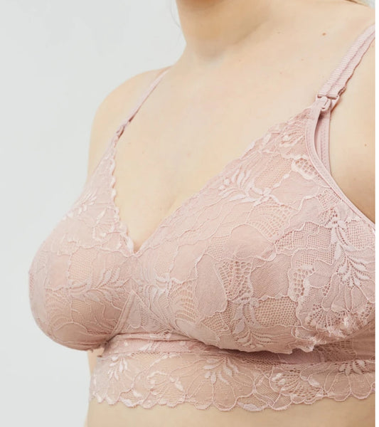 Cake Maternity Chantilly Lace Bra Full Cup in Blush