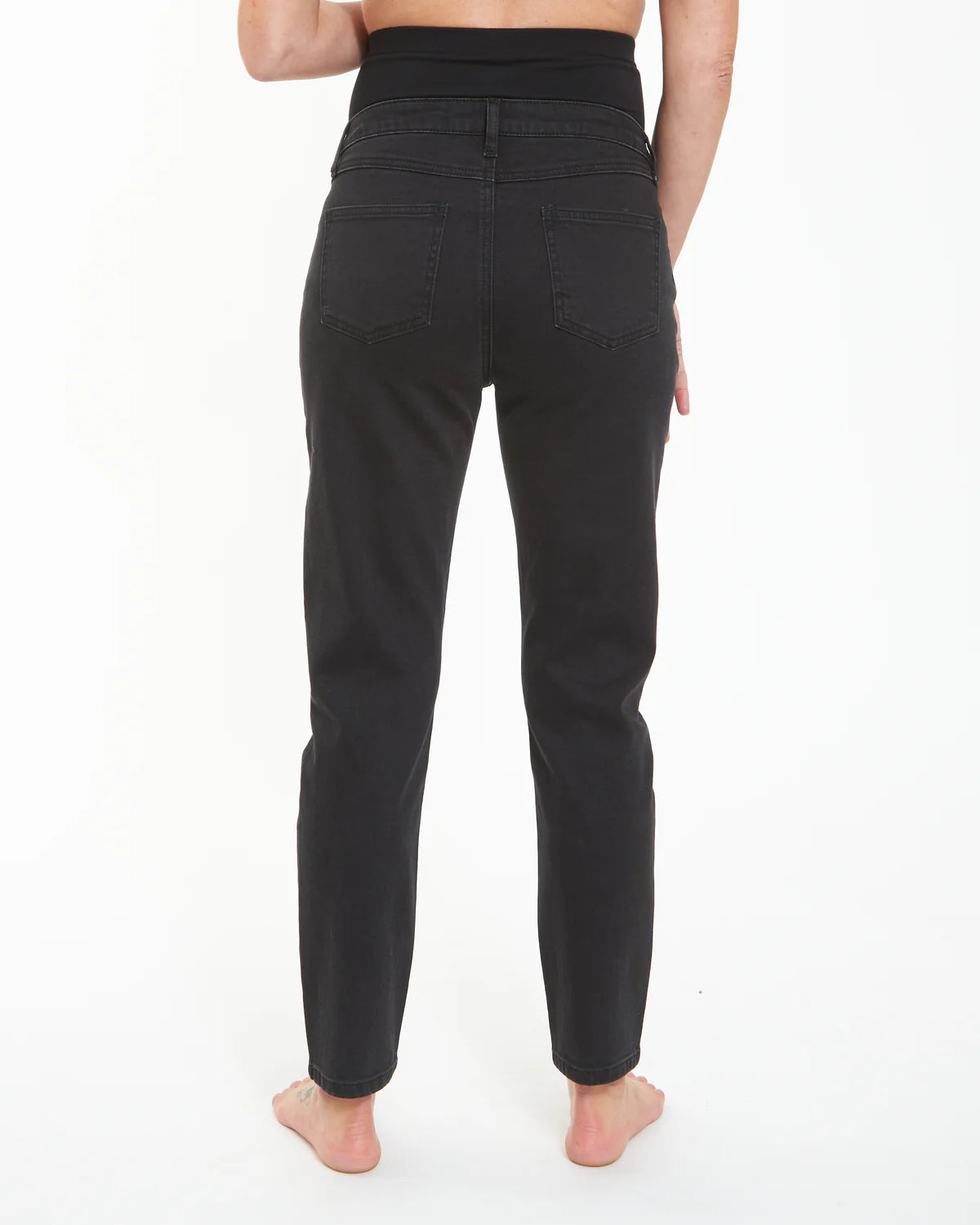 Ripe Hunter Over Bump Crop Jean in Black