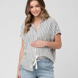 Ada Relaxed Shirt in Black/White