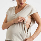 Marly Zip Nursing Tee