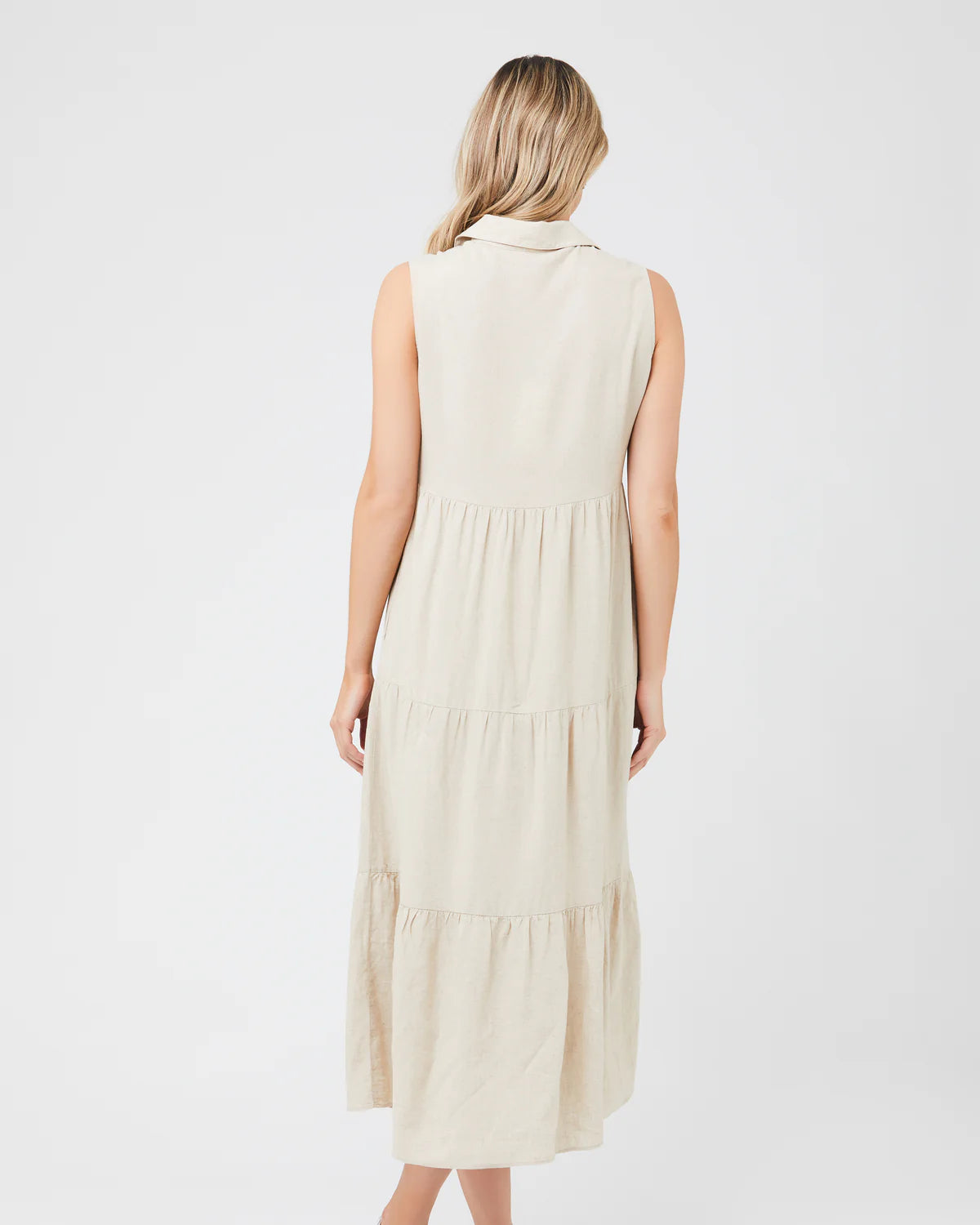 Ripe Tracy Tiered Linen Dress