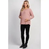 Relaxed Fit Maternity Long Sleeve Top
