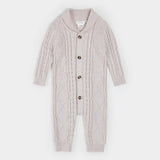 Knit Playsuit LS Beige