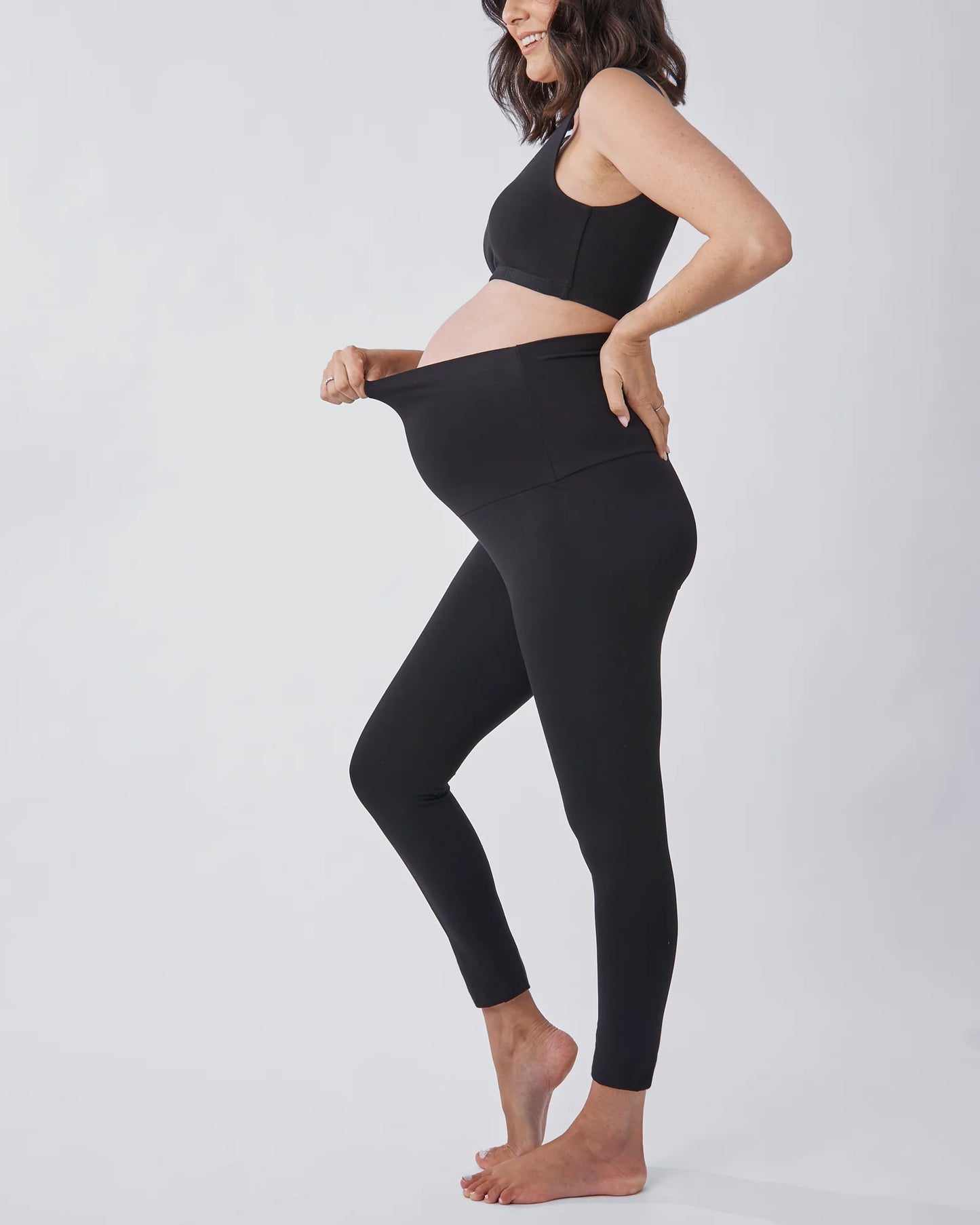 Angel Maternity Basic Black Legging