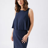 Lena Linen Nursing Dress