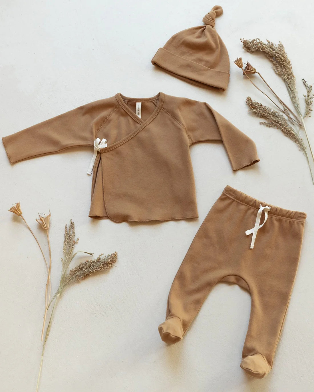 QM Wrap Top + Footed Pant Set