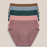 High Waisted Postpartum Recovery Panties in Dusty Hues  - 5 Pack