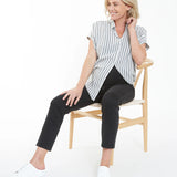 Hunter Over Bump Crop Jean in Black