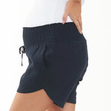 Indi Shirred Linen Shorts