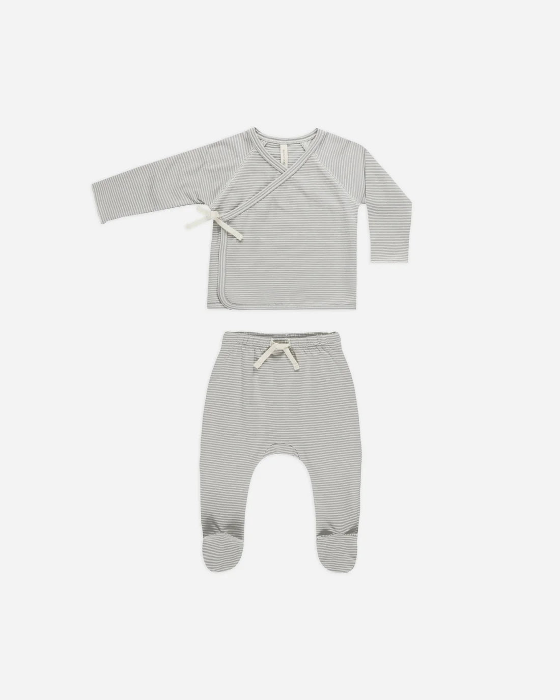 QM Wrap Top + Footed Pant Set