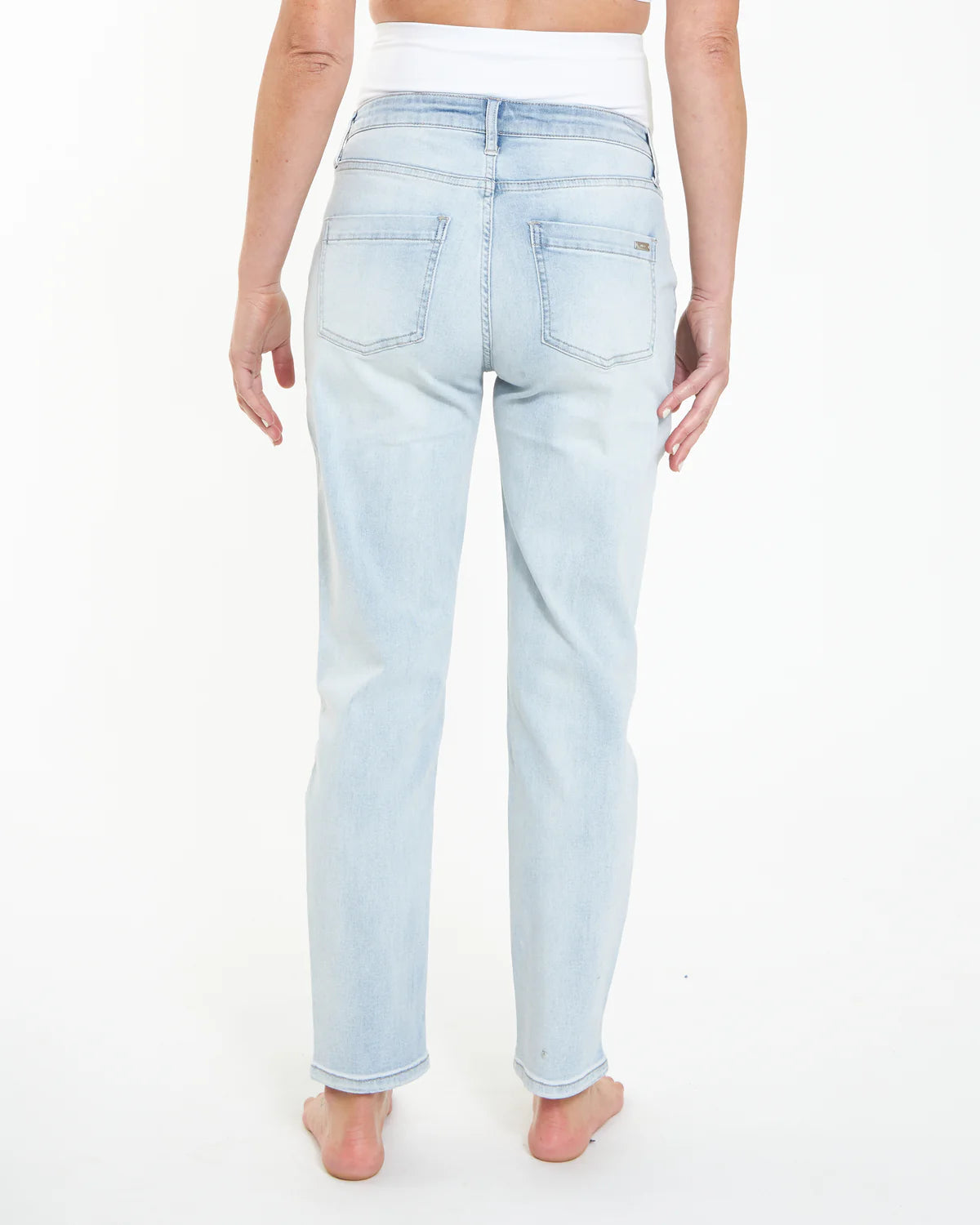 Ripe Hunter Over Bump Crop Jean in Clean Fade