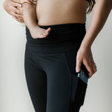 Louisa Ultra High Waisted Leggings in Black with Pockets